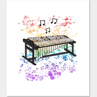 Marimba Rainbow Colours Marimbist Percussion Musician Posters and Art